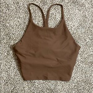 Brown Racerback Crop Top